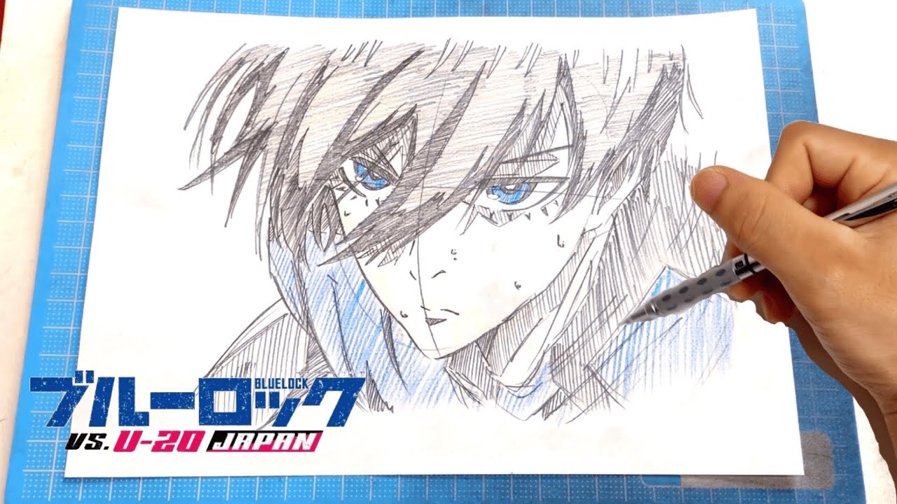 イラスト】(ブルーロック2期)糸師凛 描き方！簡単なイラストの描き方