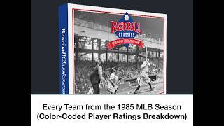 Every Team from the 1985 MLB Season (Color-Coded Breakdown)