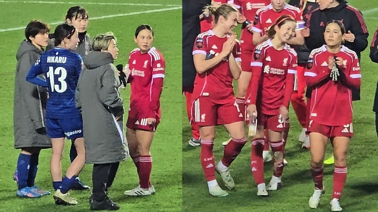 Liverpool 2  Everton 1  2026/02/22　なでしこアジアカップへの壮行シリーズ第3弾　長野風花選手　清水梨紗選手　籾木結花選手　北川ひかる選手　林穂乃香選手　石川璃音選手