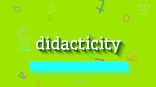 Comment Dire Didacticité ? É How To Say Didacticity?