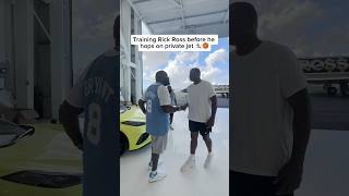 Famous Training Rick Ross before he gets on private jet 🛩️ - Stay Locked in!🏀🔒 #basketball #nba #shorts Wealth