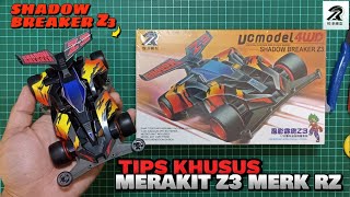 Shadow Breaker Z3 - Super X Chassis - Mini 4Wd Rz / Ruize - Tamiya Kw (Cara Merakit Step By Step)