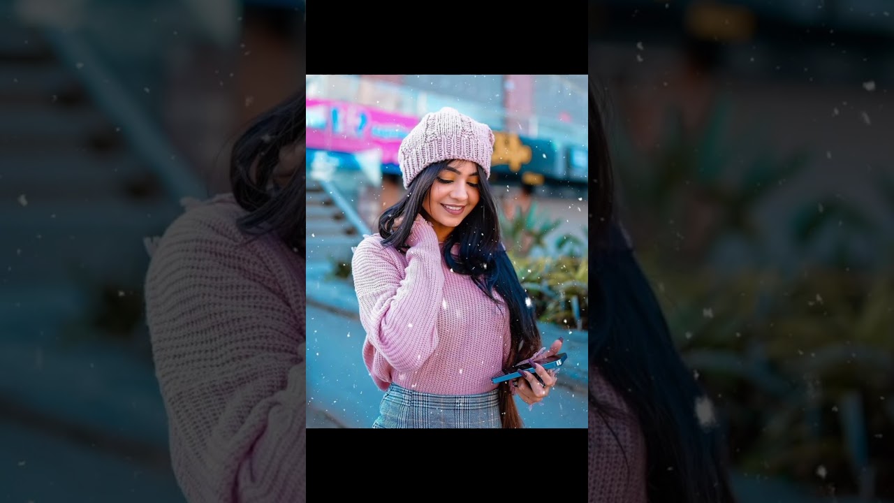 winter poses ideas !!  Beanie cap!!   Unique winter poses!! 