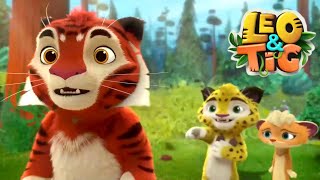 Leo and Tig 🦁 Best episodes 🐯 Little feat 🐾 Funny Family Good Animated Cartoon for Kids