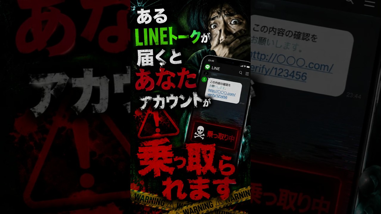 【被害急増中】あるLINEトークが届くとあなたのアカウントが乗っ取られます
