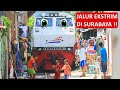 JALUR EKSTRIM, Langsiran Kereta Mepet Rumah di Surabaya Gubeng