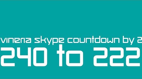 My Countdown By 2: 240 to 222