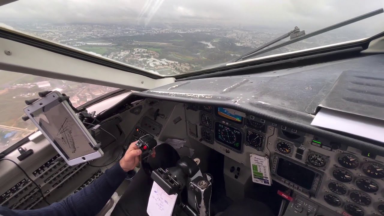 SAAB 340 Taking off from Paris-Le Bourget Airport FRANCE