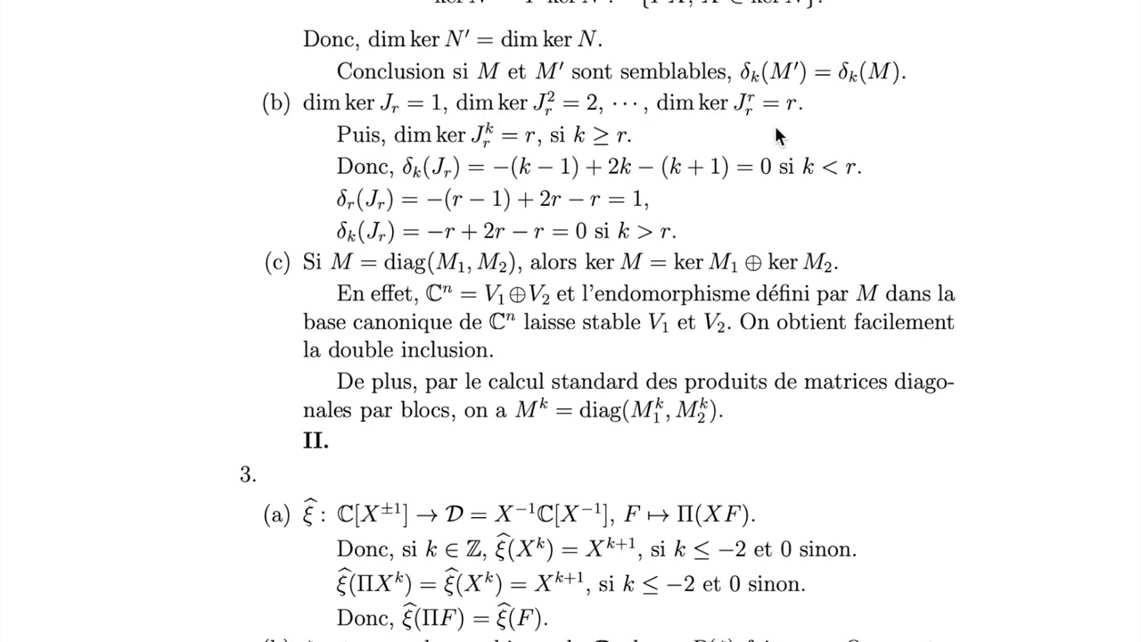 Correction X-ENS-MP 2025 Problème A-Partie-I-IV