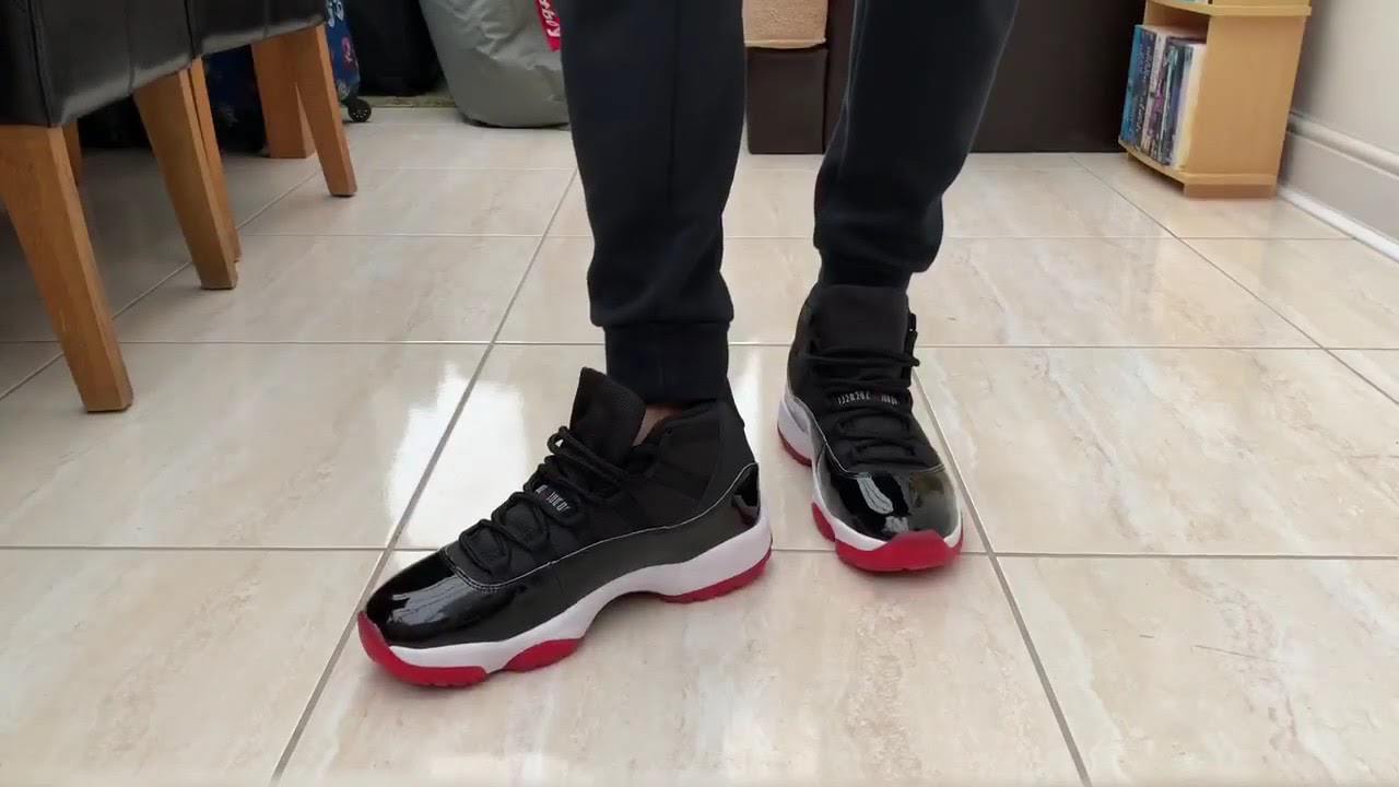 2019 Nike Air Jordan 11 Retro Bred Quick On Feet. - YouTube
