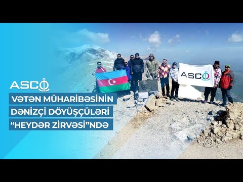 Vətən müharibəsinin dənizçi döyüşçüləri “Heydər zirvəsi”nə yürüş ediblər