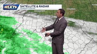 Few light showers are possible Sunday evening