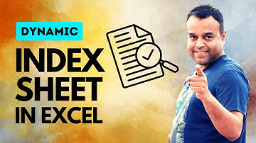 Create an Index Sheet in Excel with VBA Programming | Vivekananda Sinha | Video 217