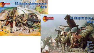 U.S. MACHINE GUNNERS (D-DAY) WWII Unboxing MARS FIGURES MS72125-MS72126 - 1/72 PLASTIC MODEL KIT