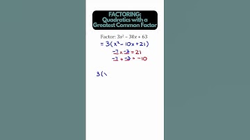 Factoring - Quadratics With a GCF (greatest common factor) #maths #algebra #factoring