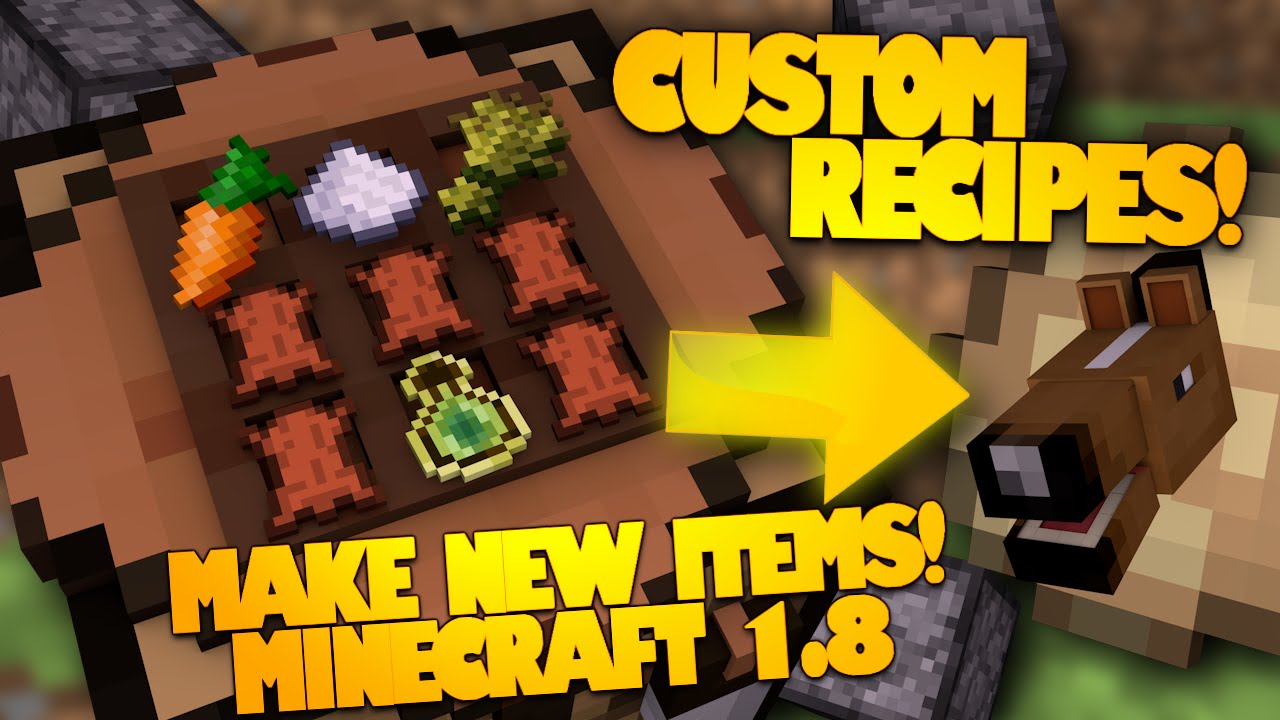 Minecraft Redstone Make Your Own Item Recipes Advanced Crafting Table Minecraft Redstone Youtube