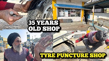 35 Year Old Tyre Puncture Shop in Jammu | NON-STOP Service | Sardar Ji Puncture Wale Dogra Hall 