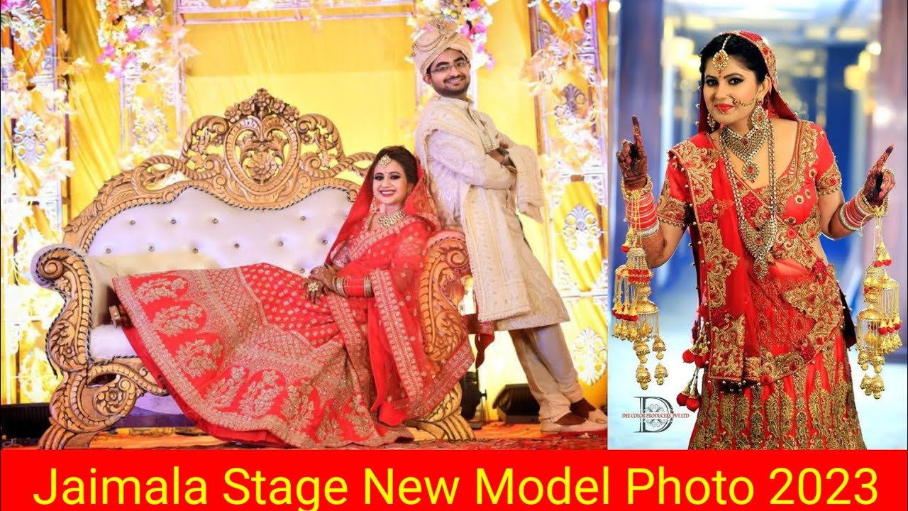 Jaymala stage new model photo pose wedding closeup photo pose 2023 Dulha Dulhan stage pose new