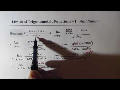 Limits of Trigonometric Functions 3 Examples Part 1