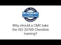 Why should a certified management consultant cmc take  the iso 20700 checklist training