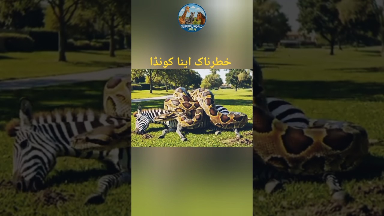 Giant Anaconda Tries to Eat Zebra | Shocking Snake Rescue 😱🐍🦓 