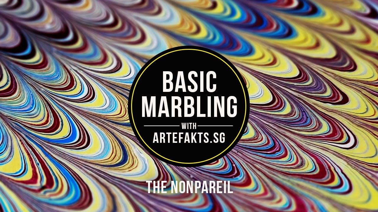 Basic Marbling for Beginners by Artefakts: The Nonpareil Pattern