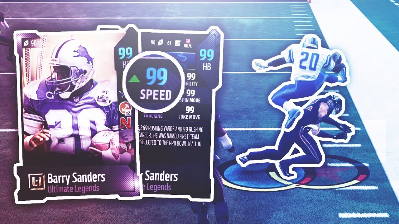 99 BARRY SANDERS IS A GOD! 99 SPEED CHEESE! Madden 18 Ultimate Team