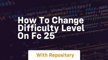 How to change difficulty level on fc 25