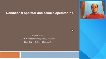 Conditional and comma operators in C
