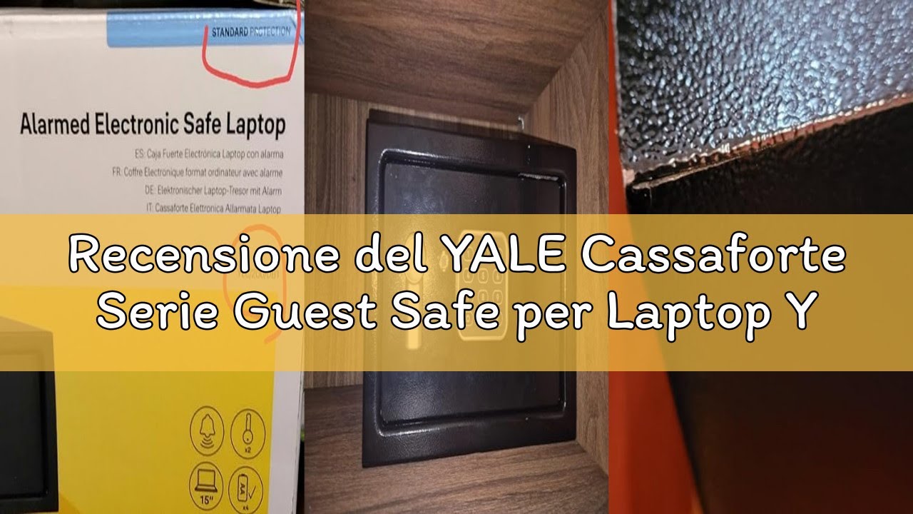 Recensione del YALE Cassaforte Serie Guest Safe per Laptop YYLG/200/DB2, Accesso con Codice Pin Digi