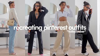 recreating pinterest outfits *hailey bieber*