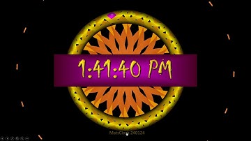 MatsClock 240124 - Free PowerPoint Digital Clock PPT Slide with Live Time and Date Animated Timer