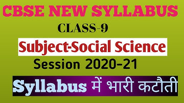 Class IX Social Science Syllabus Session 2020-21
