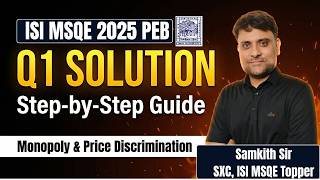 ISI 2025 PEB Solutions | Question 1: Monopoly, Price Discrimination & Multi-Plant Firm