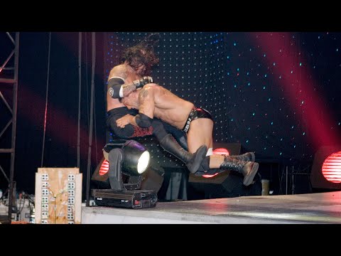 Batista spears The Undertaker off the stage: Backlash 2007