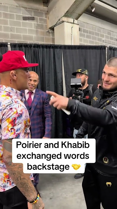 Poirier & Khabib backstage 🤝 #UFC302