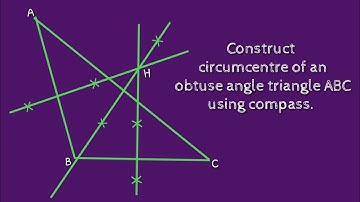 How to construct circumcentre of an obtuse angle triangle. shsirclasses.