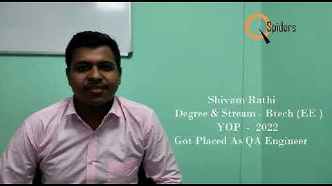 Qspiders Noida Placed Student Review || QA Engineer ||  Electrical Engineering Stream ||
