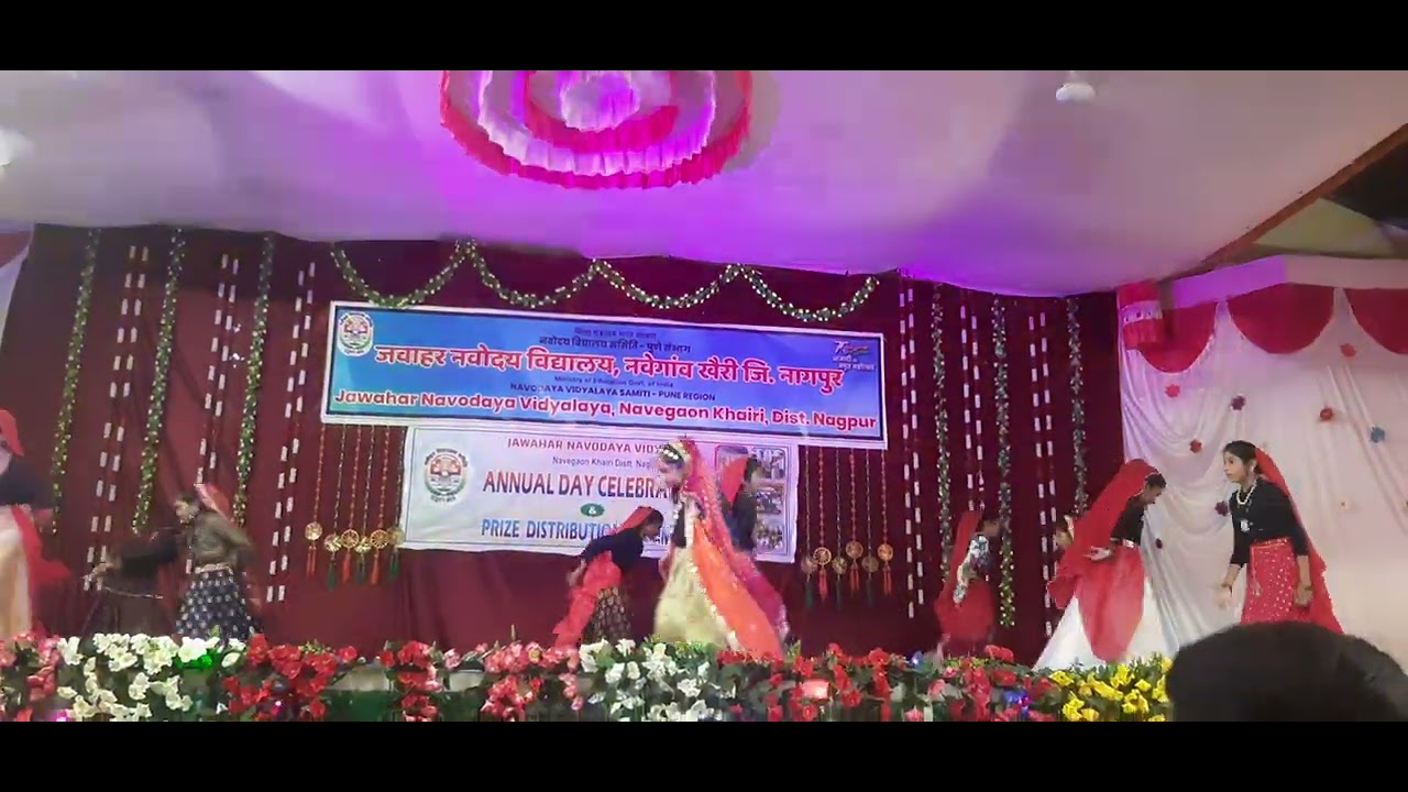 Annual function Jnv Nagpur class 7 girls - YouTube