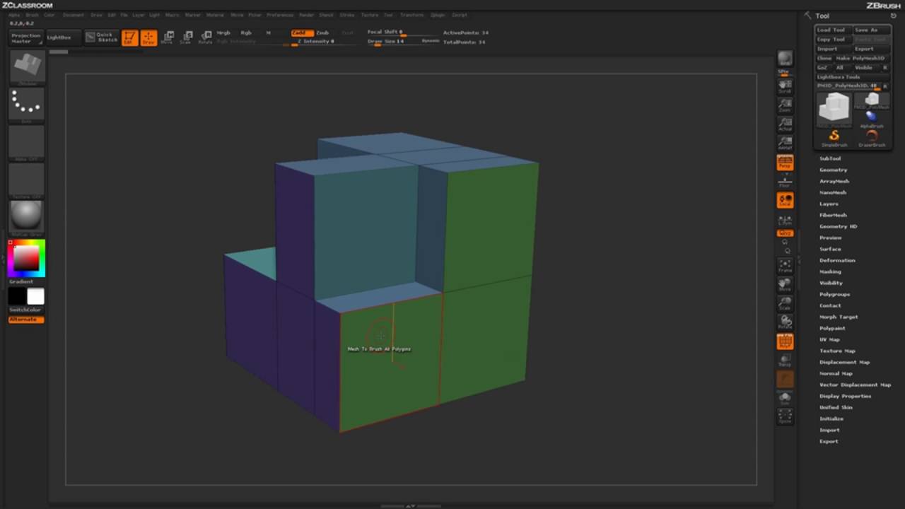 ployplane to 3d mesh zbrush
