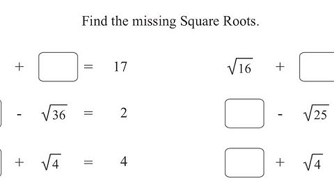 Finding Missing Square Roots