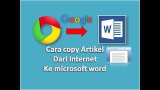 Cara copy artikel dari INTERNET ke Microsoft word