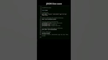 Did you know JSON use case in python ? #python #shorts #subscribe