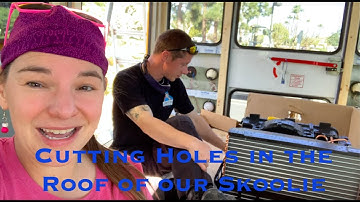 Skoolie Conversion: Installing a Maxxair Fan and Dometic A/C