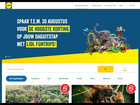 Lidl Funtrips website