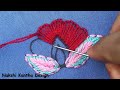 colorful long and short stitch embroidery tutorial for beginners, basic hand embroidery step by step