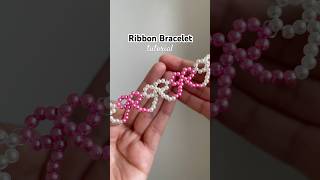 ribbon bracelet tutorial #beadedbracelet #tutorial #diy #preppy