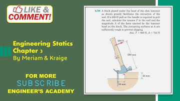 Engineering Statics | P3/25 | Equilibrium in 2D | Chapter 3 | 6th Edition | Engineers Academy