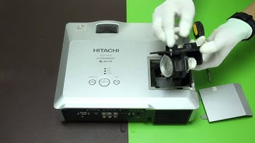 How to replace the projector lamp for HITACHI HCP 900X