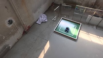 RM2016 Shield Training Video, drone view, blue robot, exposure value -0